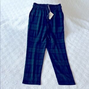 Faherty Women’s Black and Green Plaid leisure Pants